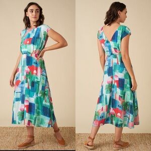 Modcloth Emily & Fin Elodie Marrakesh Landscape Dress Sz US 12